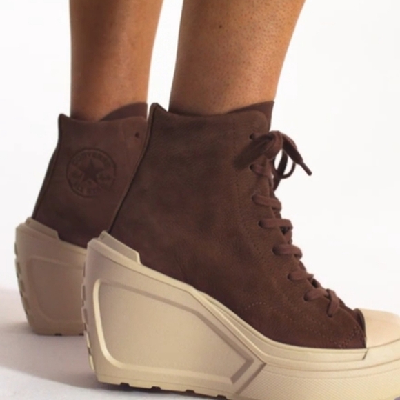 Converse SQUARED Chuck 70 De Luxe Lug Wedge Coffee Break/Ortholite Cushioning - Picture 12 of 15